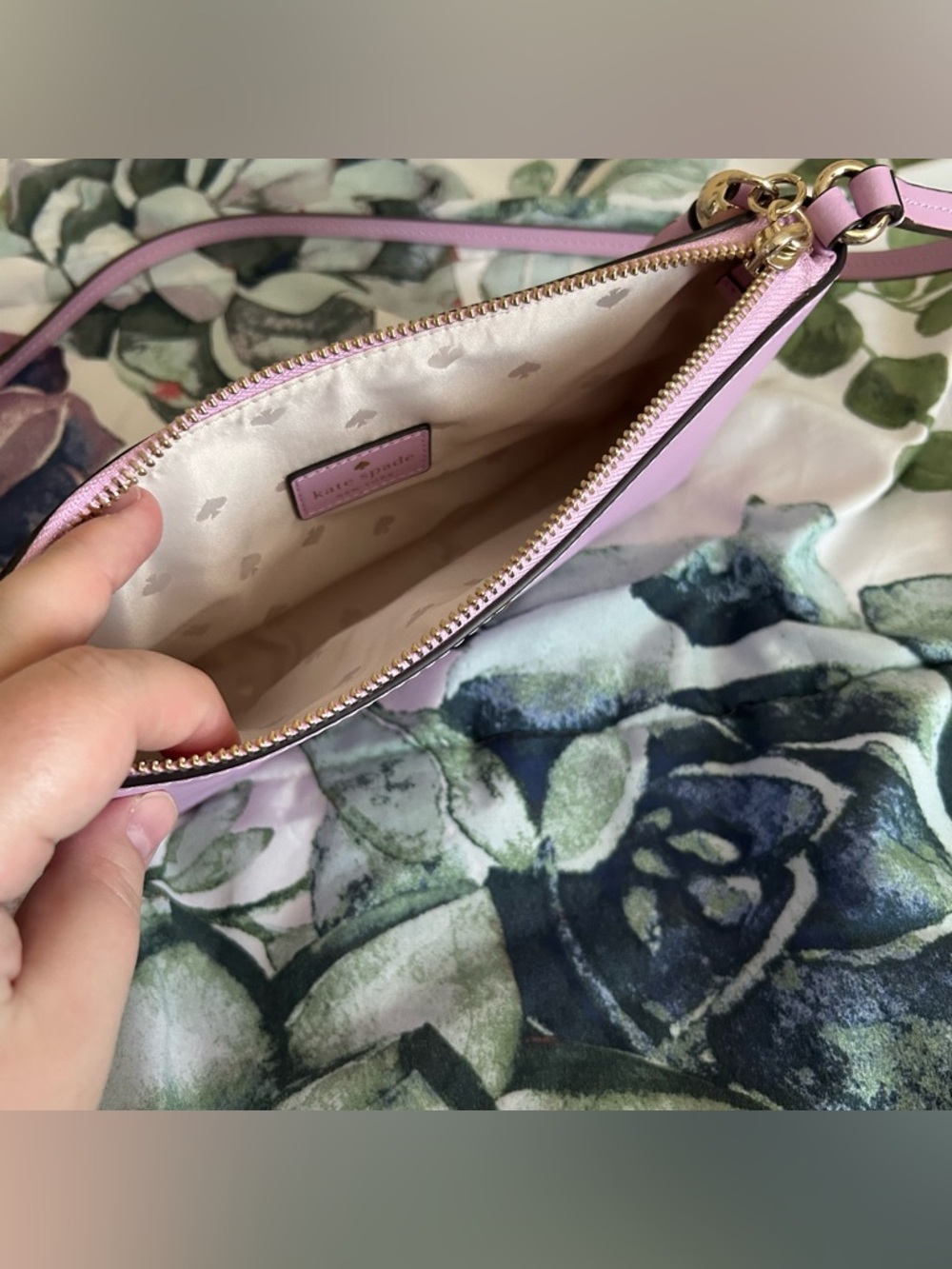 NWOT Kate Spade Lavender Leather Crossbody Bag - Picture 4 of 7